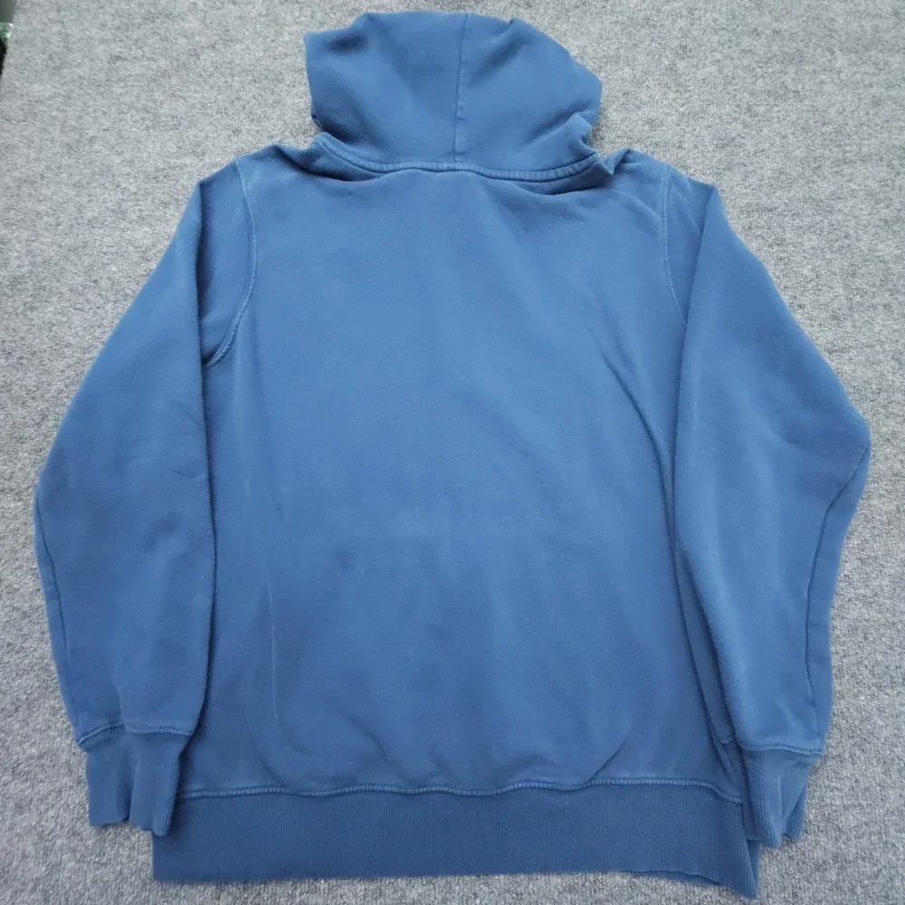 The North Face Hoodie‎ Mens Large Blue Pullover Fleece Graphic Logo Sweatshirt
